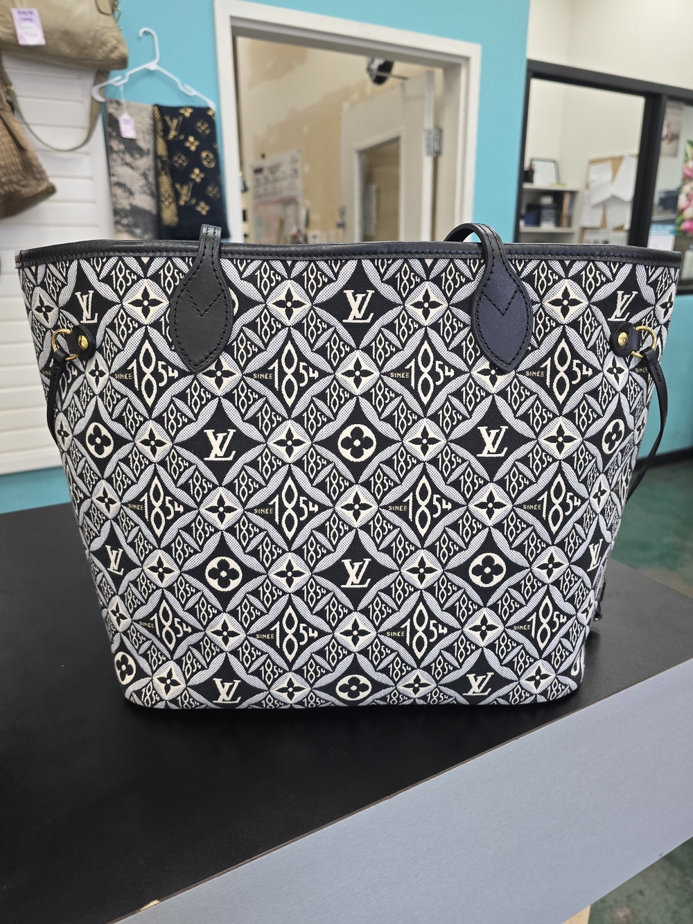 Louis Vuitton Black & White Monogram Canvas 1854 Special Editon Tote
